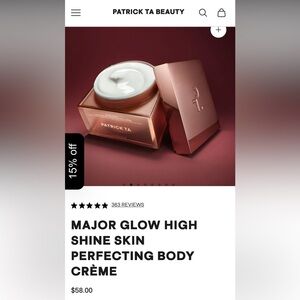 Patrick Ta Major Glow Body Crème in Rose Gold